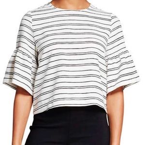 *5 for $25* Minimalist striped bell sleeve top